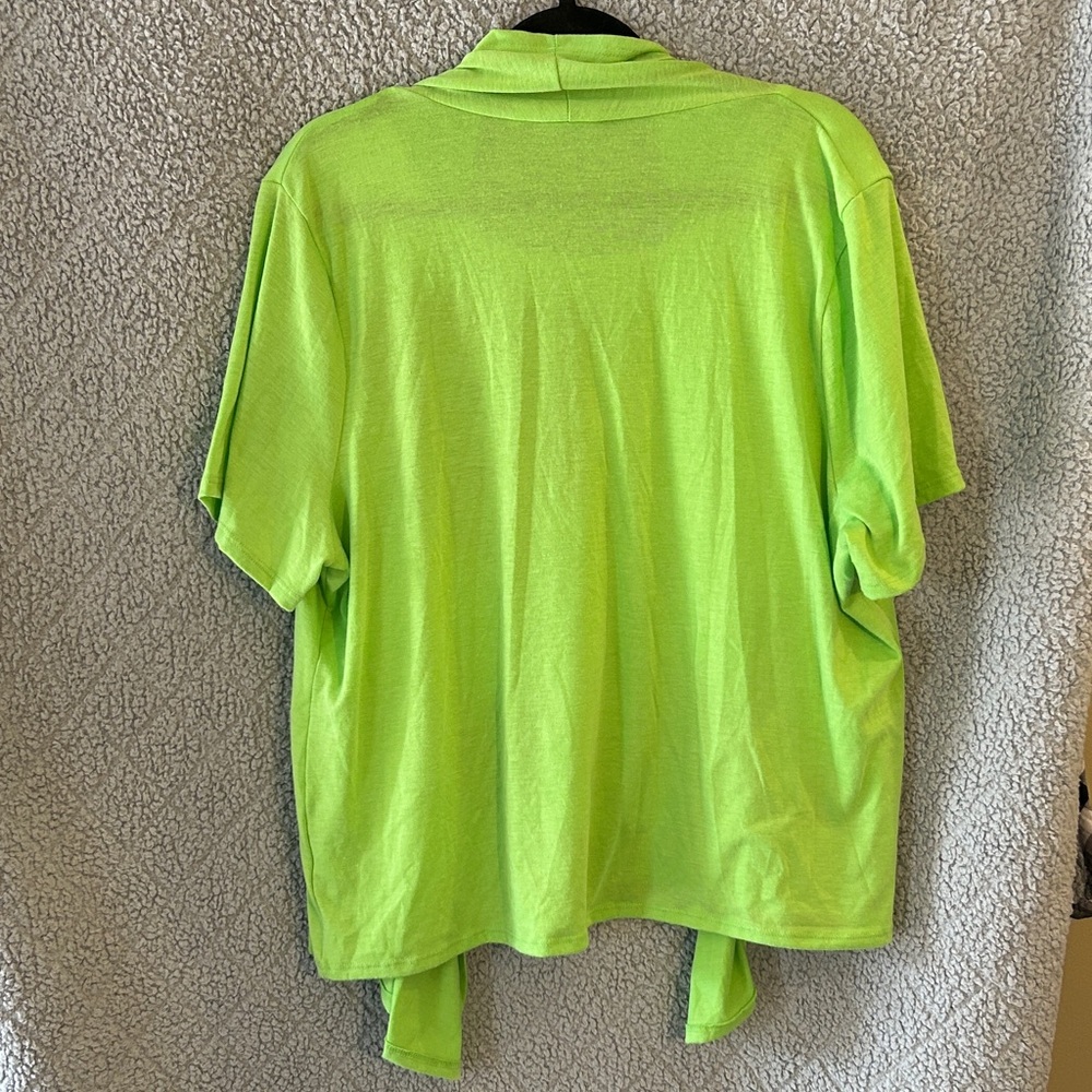 Kim Rogers Lime Green Floral Blouse - Picture 4 of 4